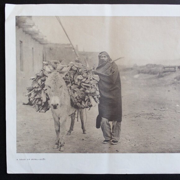 A LOAD OF FUEL - ZUÑI  #70 Edward Sheriff Curtis Print - Picture 9 of 15